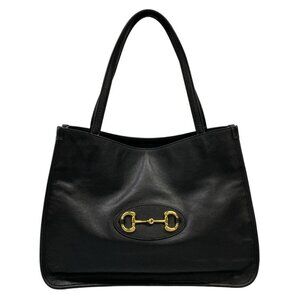 Gucci Tote Horsebit Black Leather